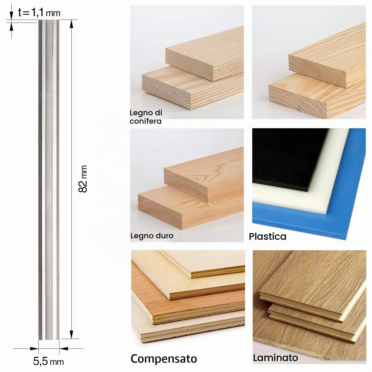 Graff Lama Pialla 82 mm TCT Reversibile per Legno