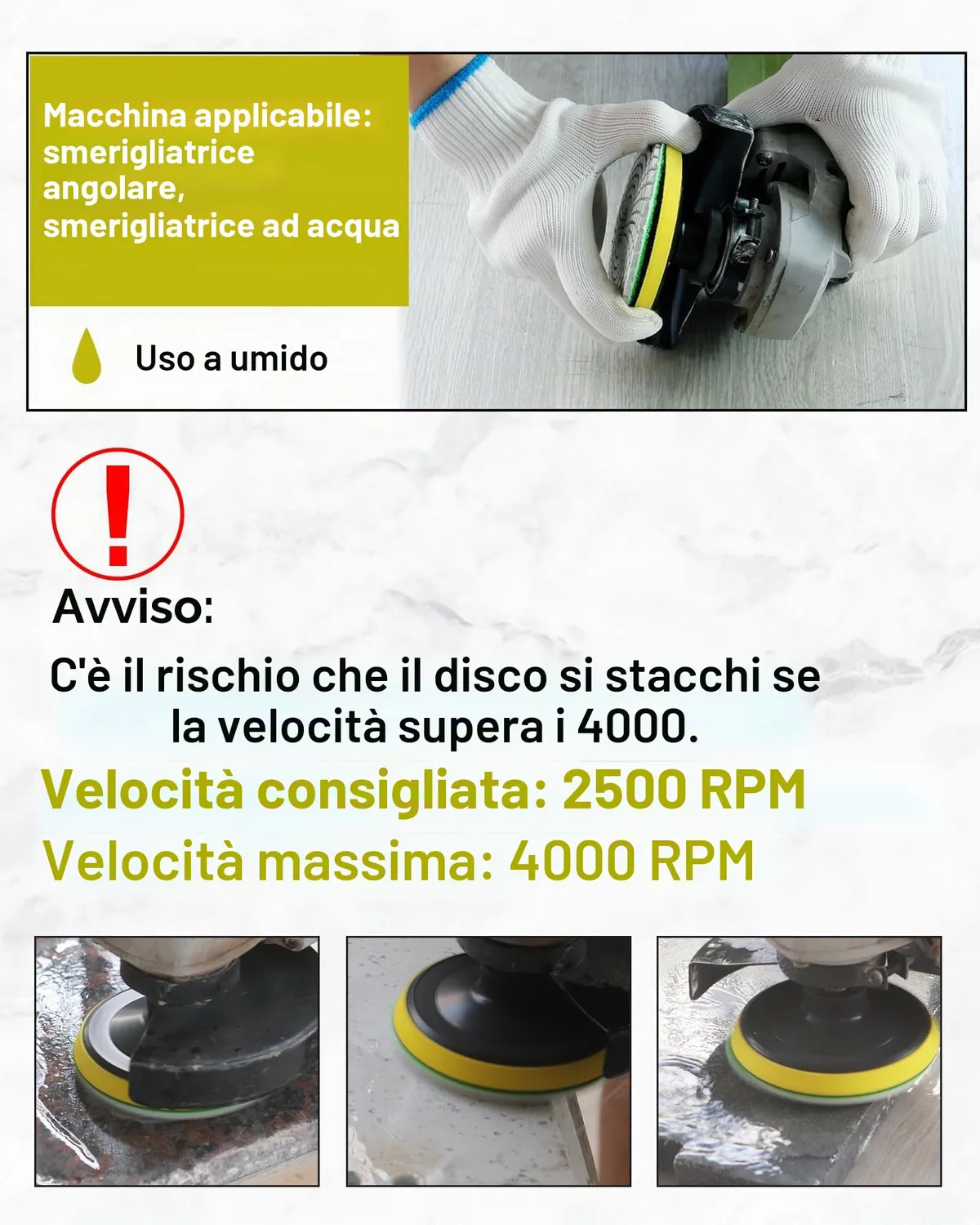 Sanleetek dischi lucidatura 100 mm grana 400 6 pz umido