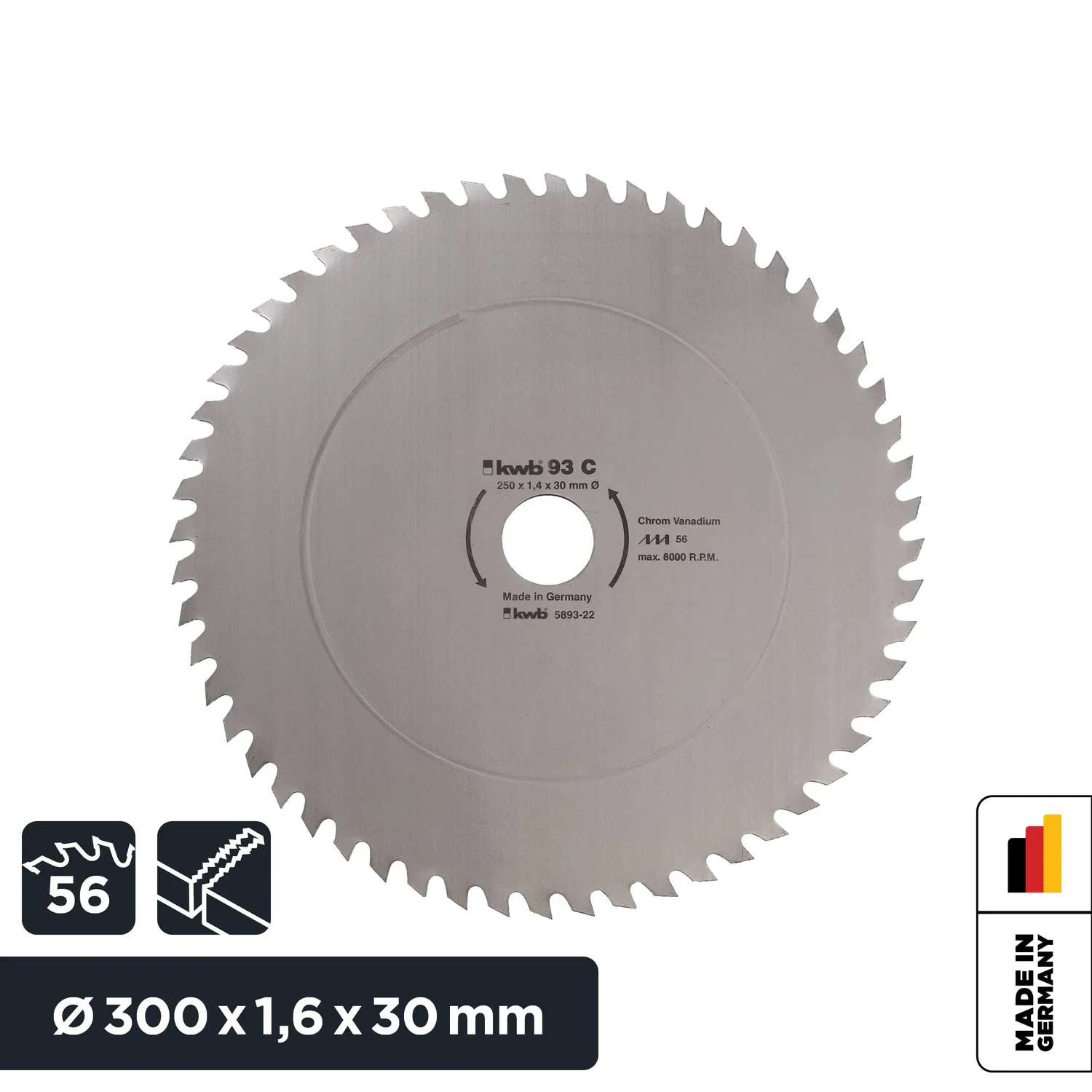 KWB 5930-22 lama circolare 300x30 mm 56 denti