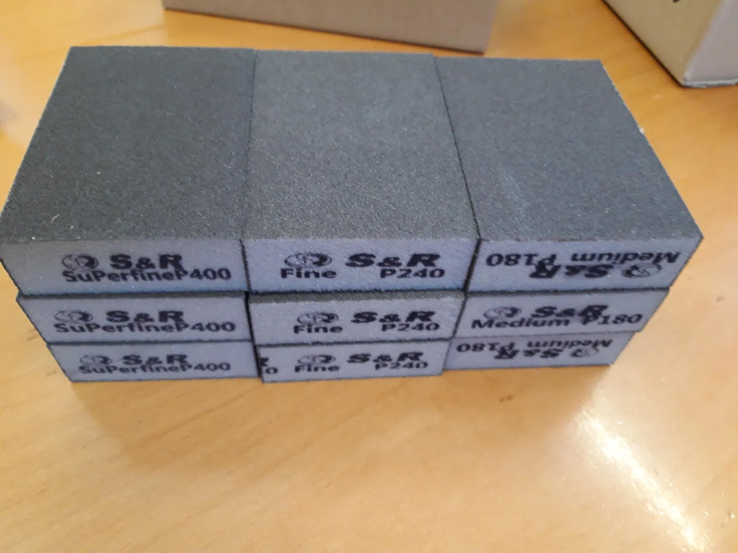 S&R Spugne Abrasive 12 pz Grana 180-800 per Metallo Legno
