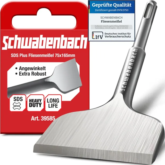Schwabenbach SDS-Plus scalpello piastrelle 75x165 mm angolato
