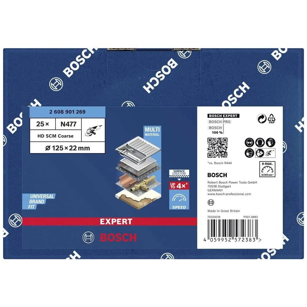 Bosch Expert N477 SCM disco levigatura 125 mm grana grezzi 1 pz