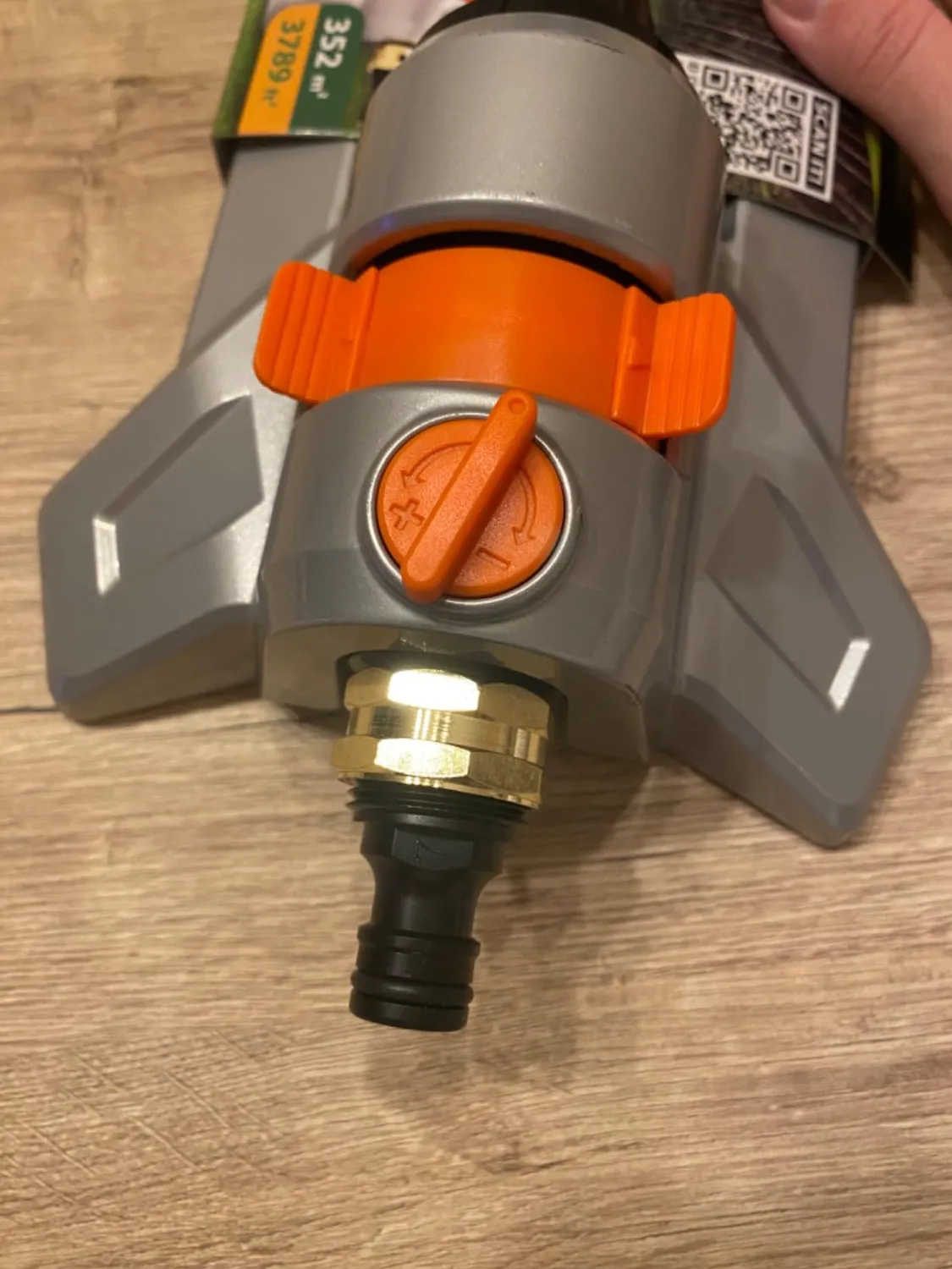 Grüntek irrigatore oscillante giardino metallo grigio 352 mq