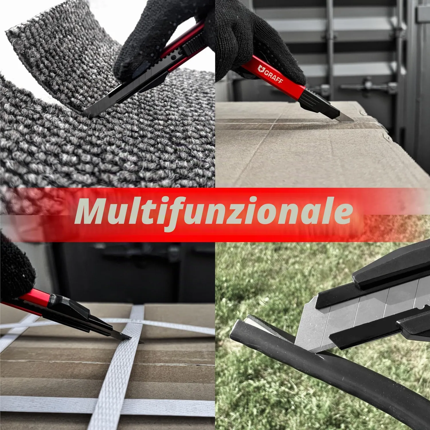 Graff taglierino 9mm alluminio con 10 lame SK5 spezzabili