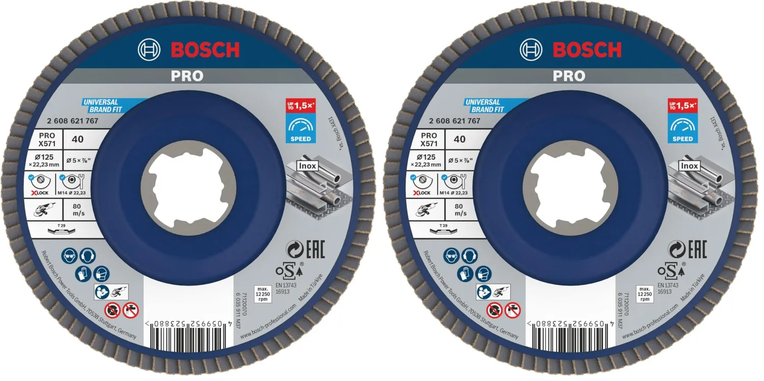 Bosch Expert PRO X571 Disco Lamellare 125 mm Grana 120