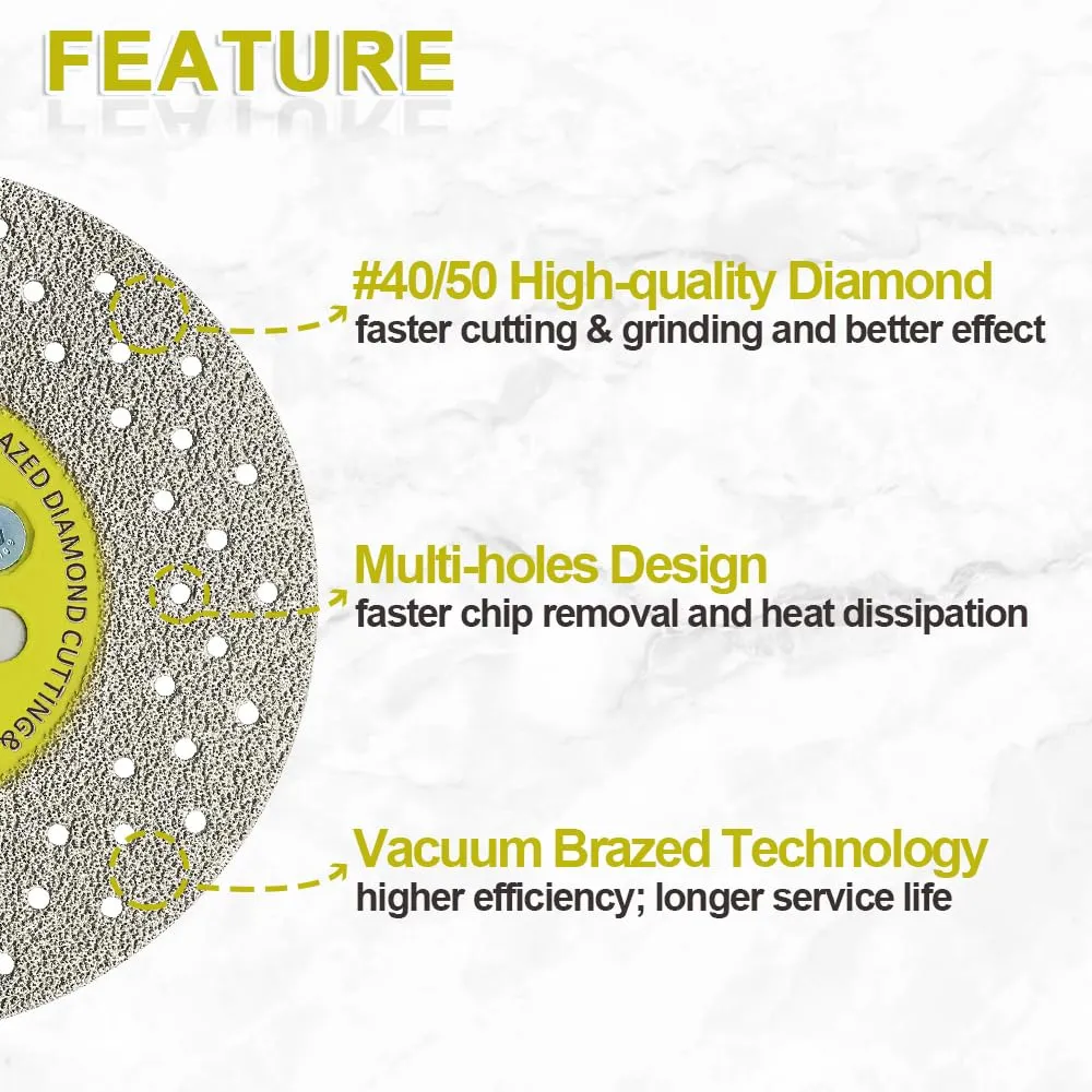 SANLEETEK Disco Diamantato 125mm M14 Doppia Faccia per Marmo