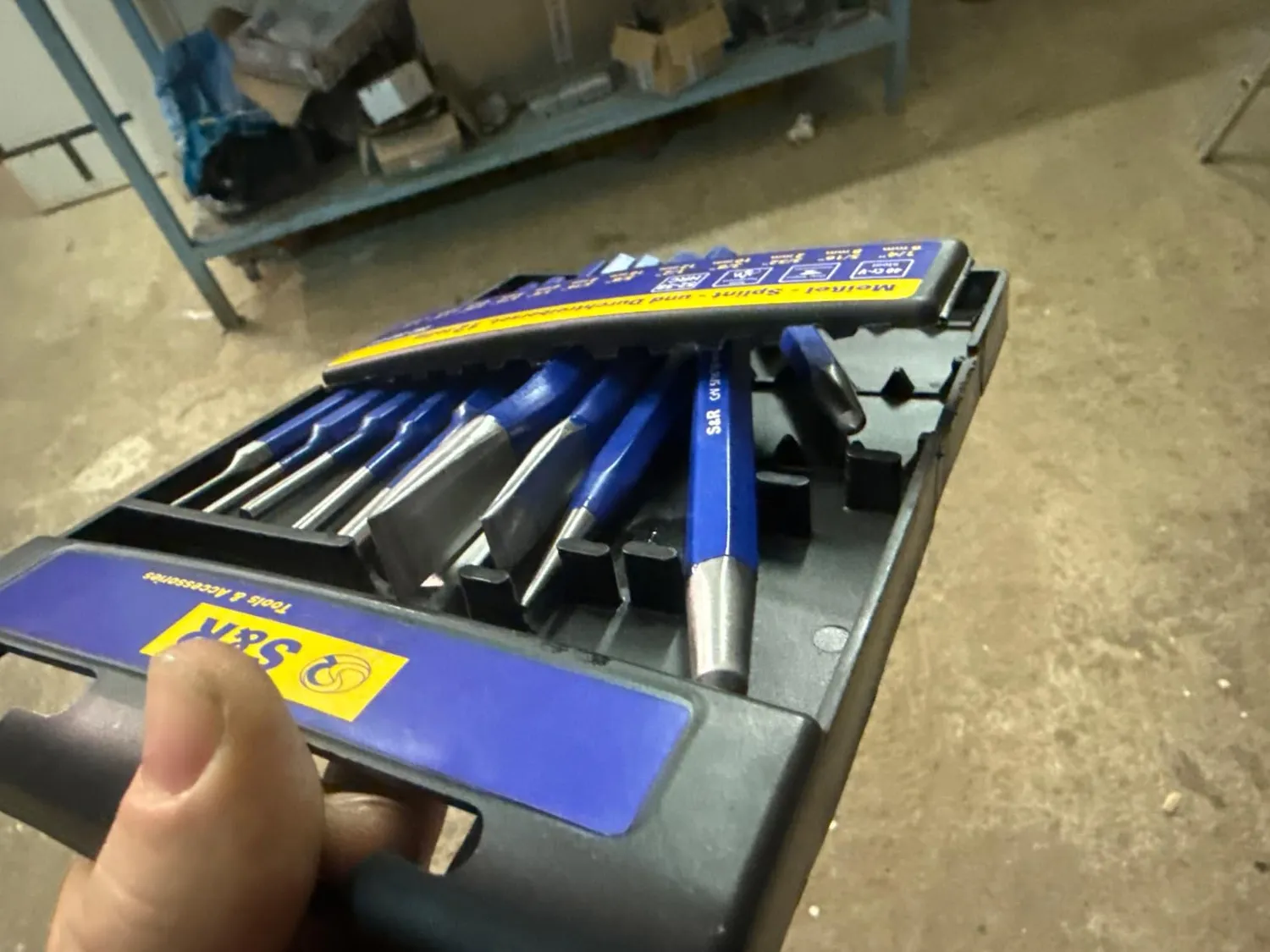 S&R Set 12pz scalpelli cacciaspine acciaio CR-V