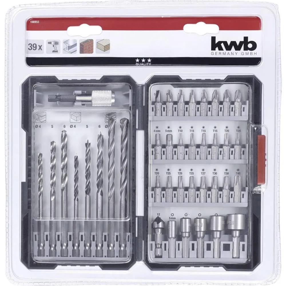 KWB 108940 set punte e bit 33 pezzi per pietra
