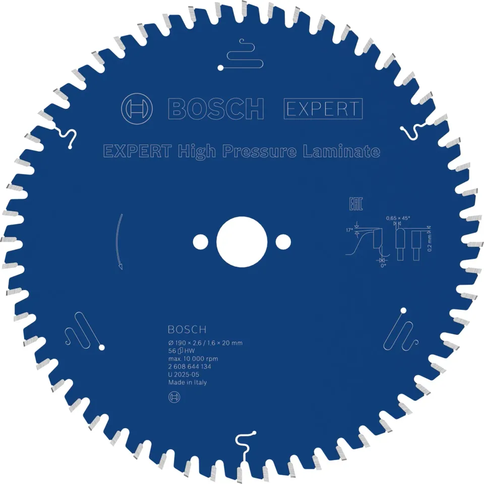 Bosch Expert HPL lama circolare 190x20 42T laminato