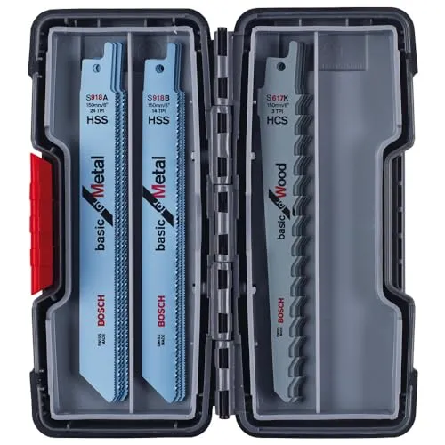 Bosch Wood and Metal lama gattuccio set 15 pezzi ToughBox