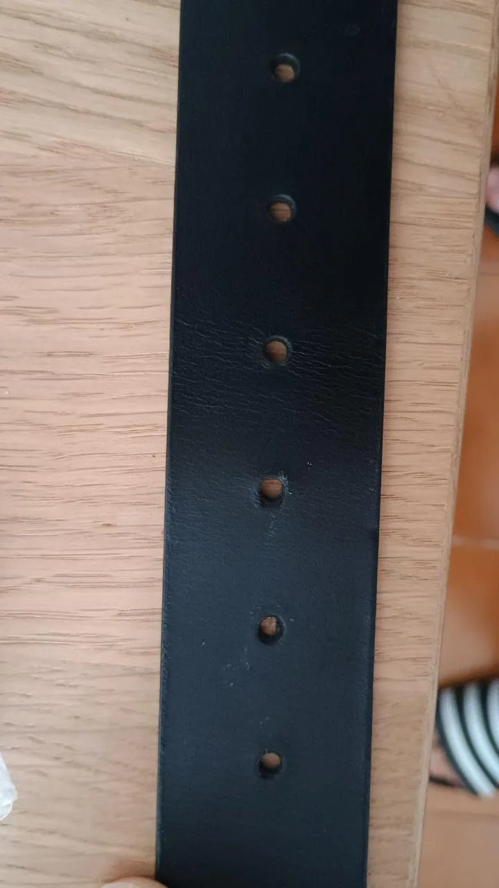 S&R pinza fustellatrice bucacinture pelle azzurra 6 misure