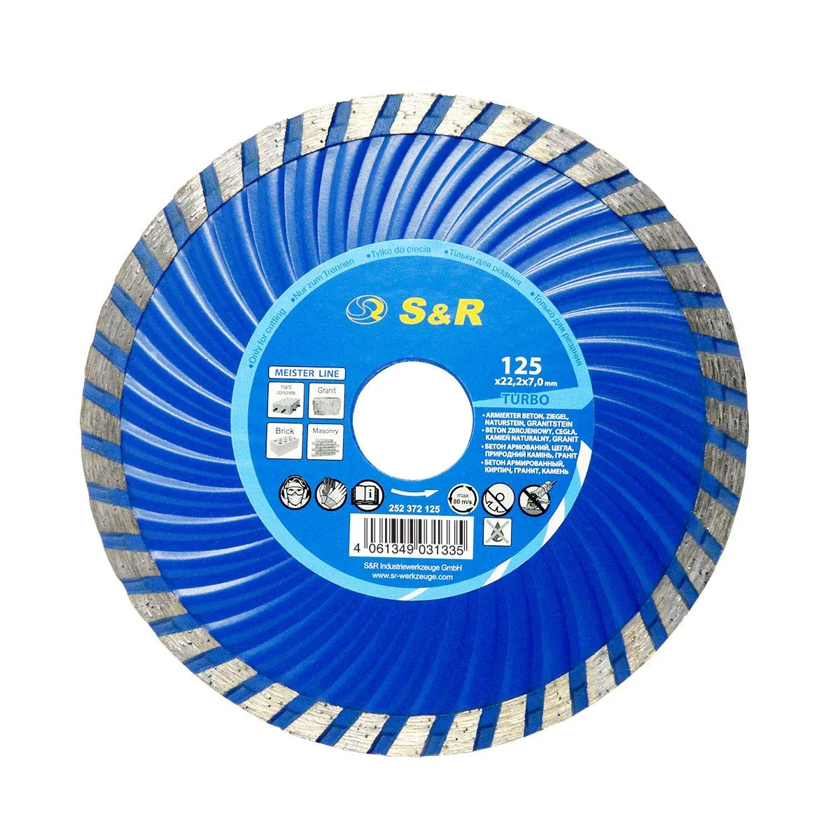 S&R Disco Diamantato Turbo 230x22,2 mm Cemento