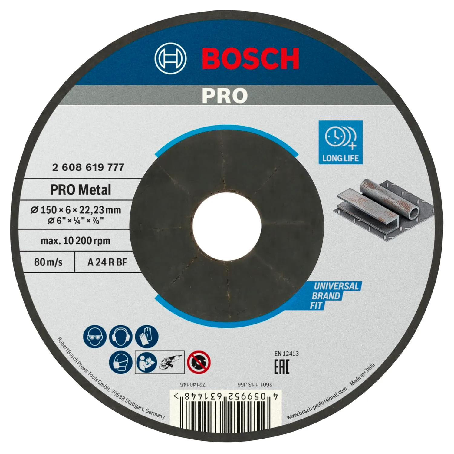 Bosch Expert Mola da Sbavo Metallo 180x8x22,23mm 1pz