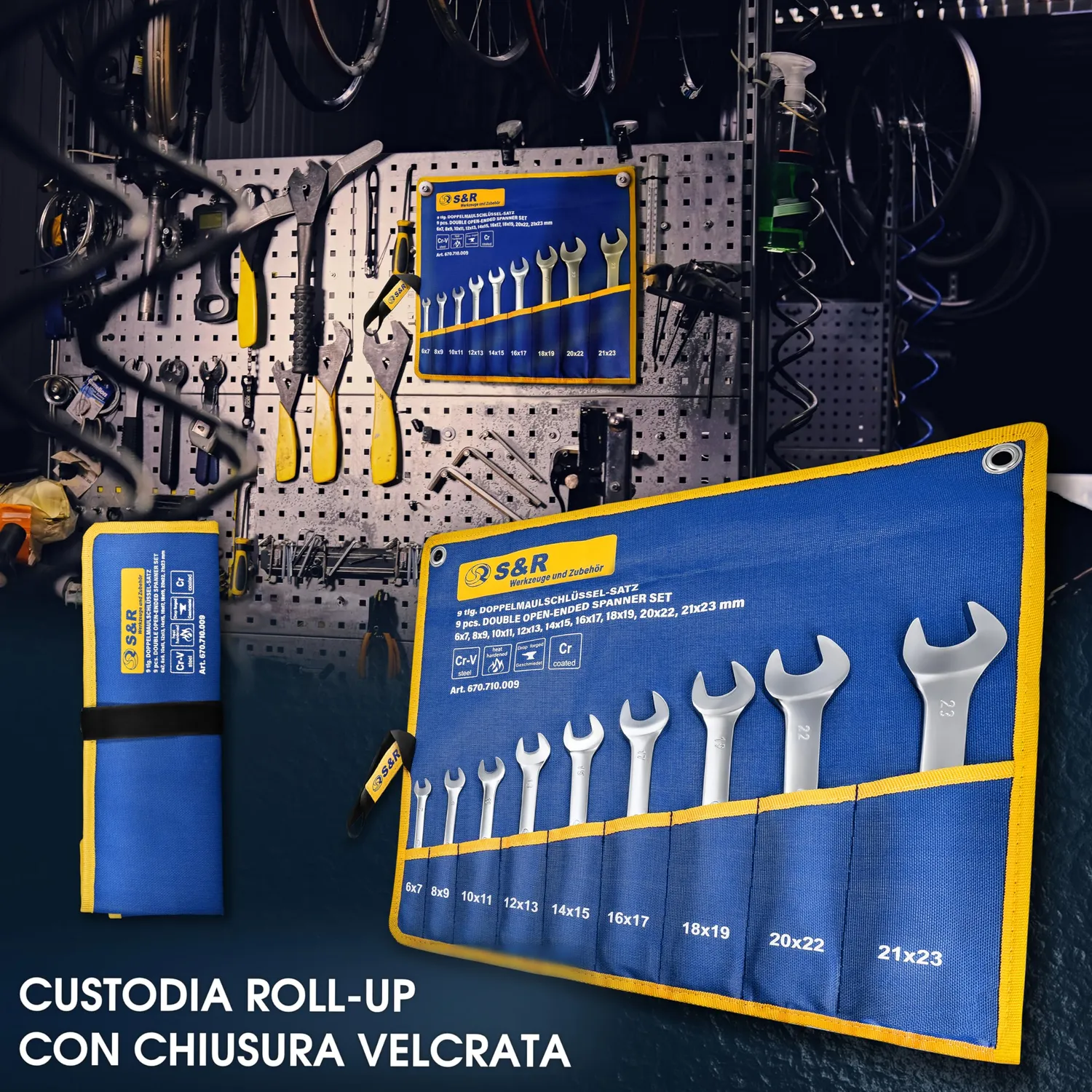 S&R set 9 chiavi fisse 6-23 mm argento