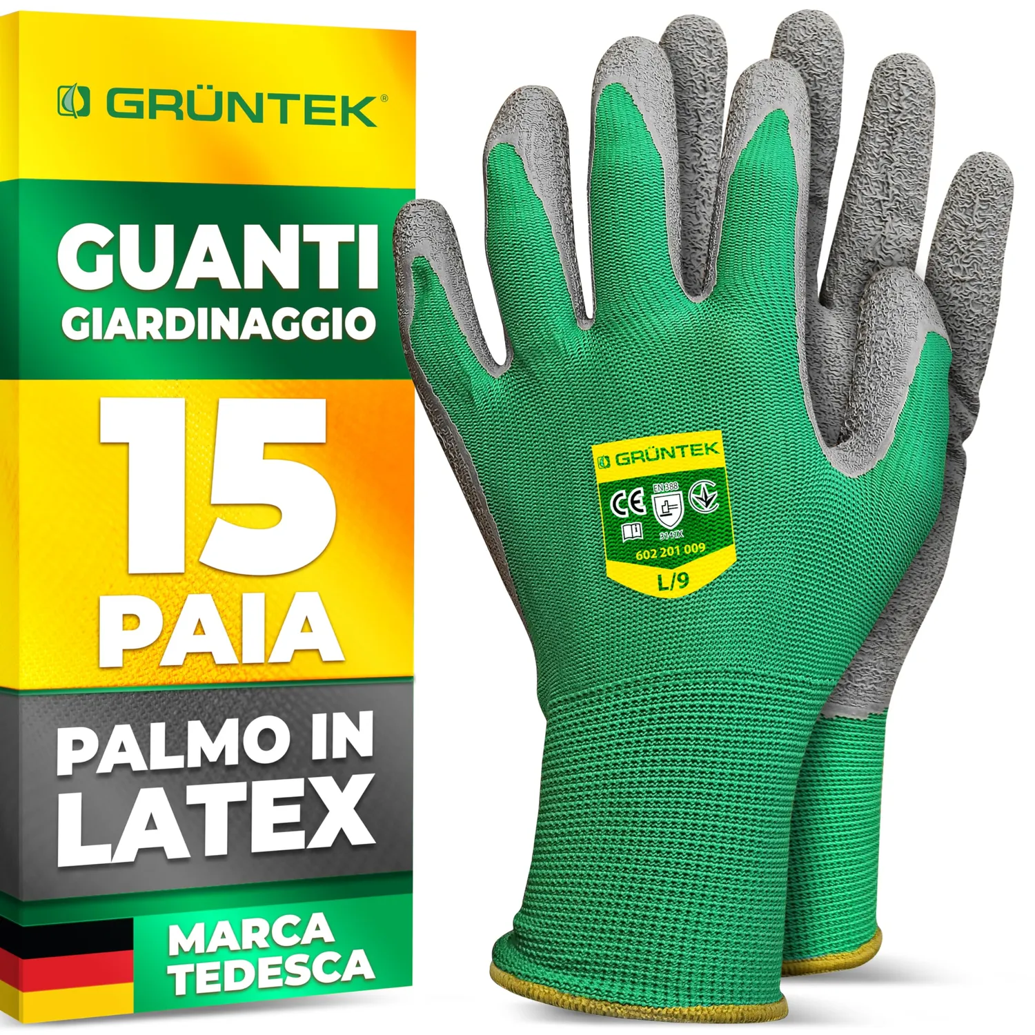 GRÜNTEK Guanti Giardinaggio Lattice 5 Paia M8