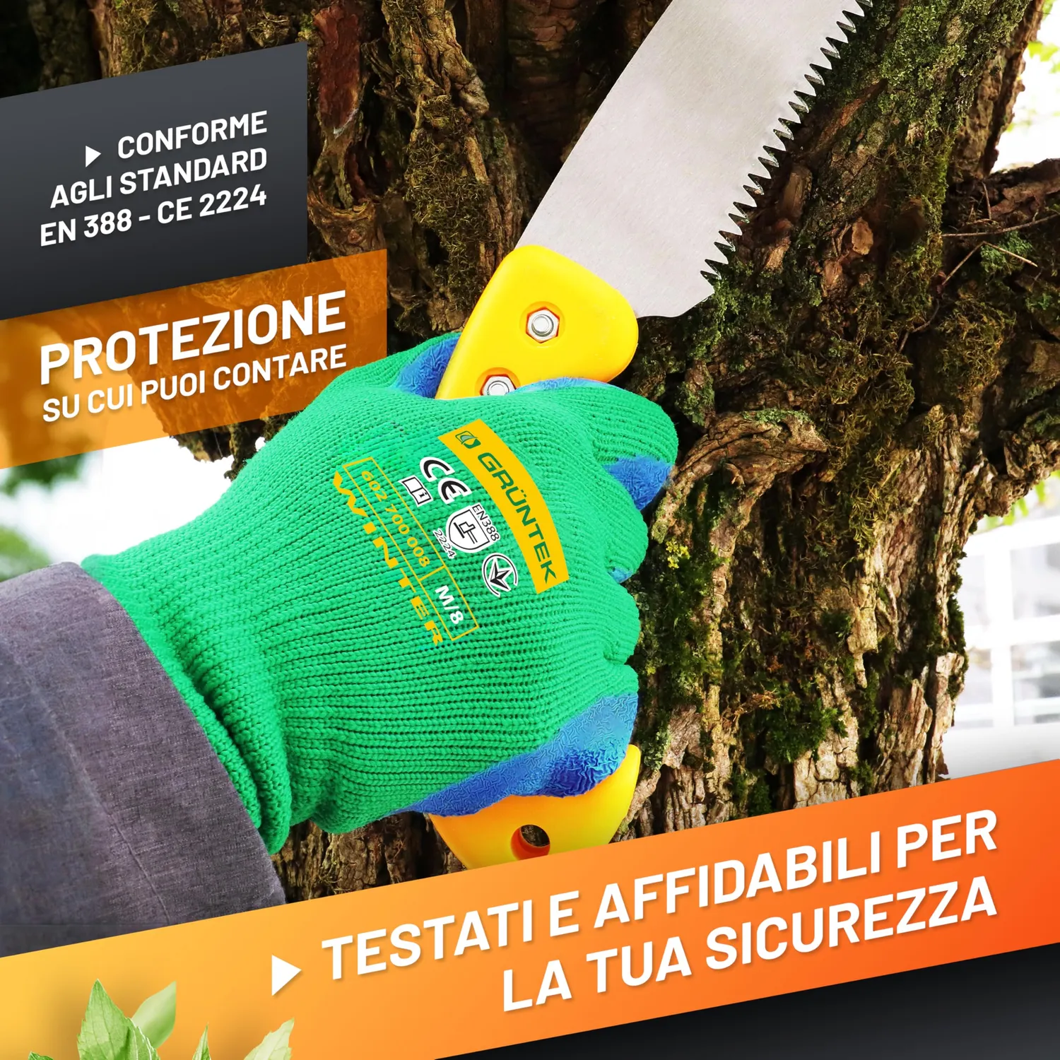 Grüntek Guanti Lavoro Invernali L/9 Lattice 4 Paia