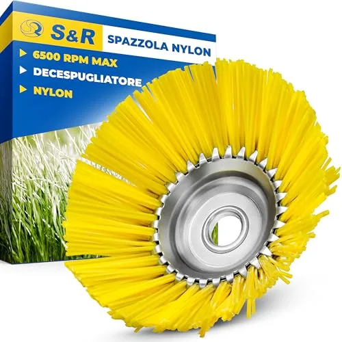 S&R spazzola decespugliatore nylon 200 mm gialla