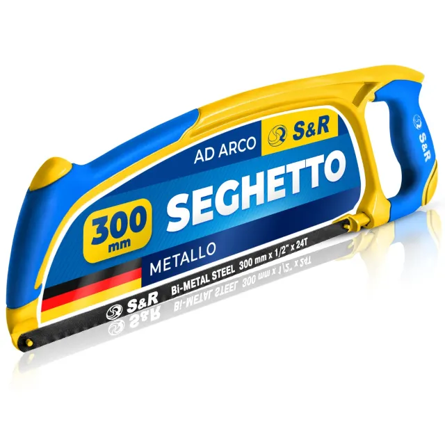 S&R Seghetto Arco Metallo 300 mm lama bimetallica 24 TPI