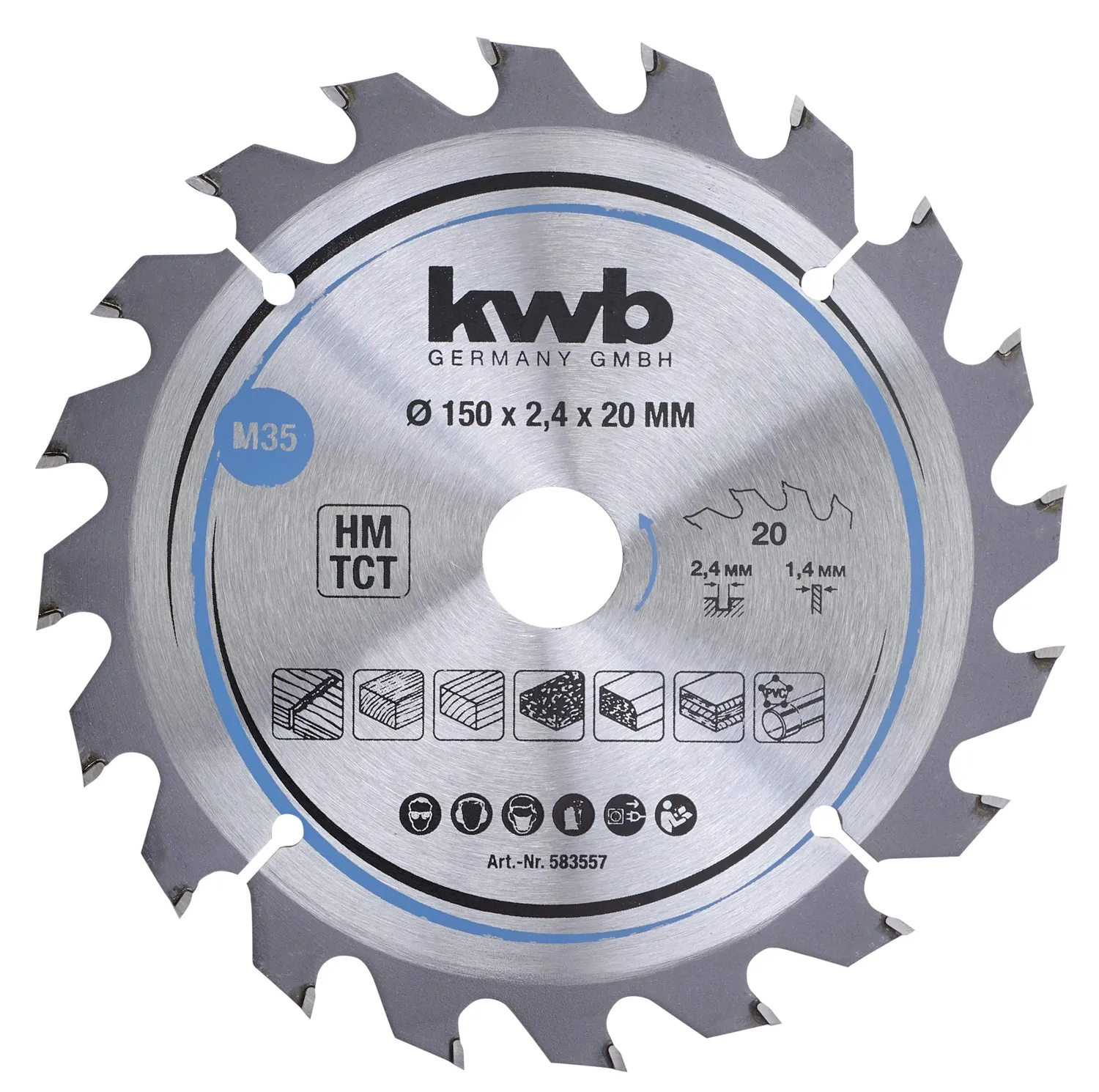 KWB 586757 lama circolare 190x20 30 denti legno duro