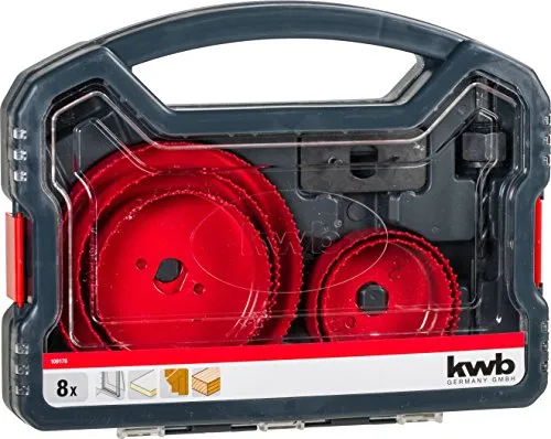 KWB Power Box 109178 set 8 pezzi seghe a tazza 67-127 mm