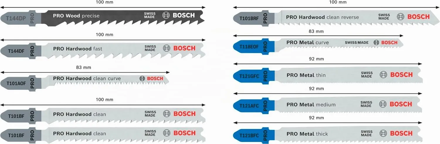 Bosch PRO Wood Metal lame seghetto 10 pz attacco T