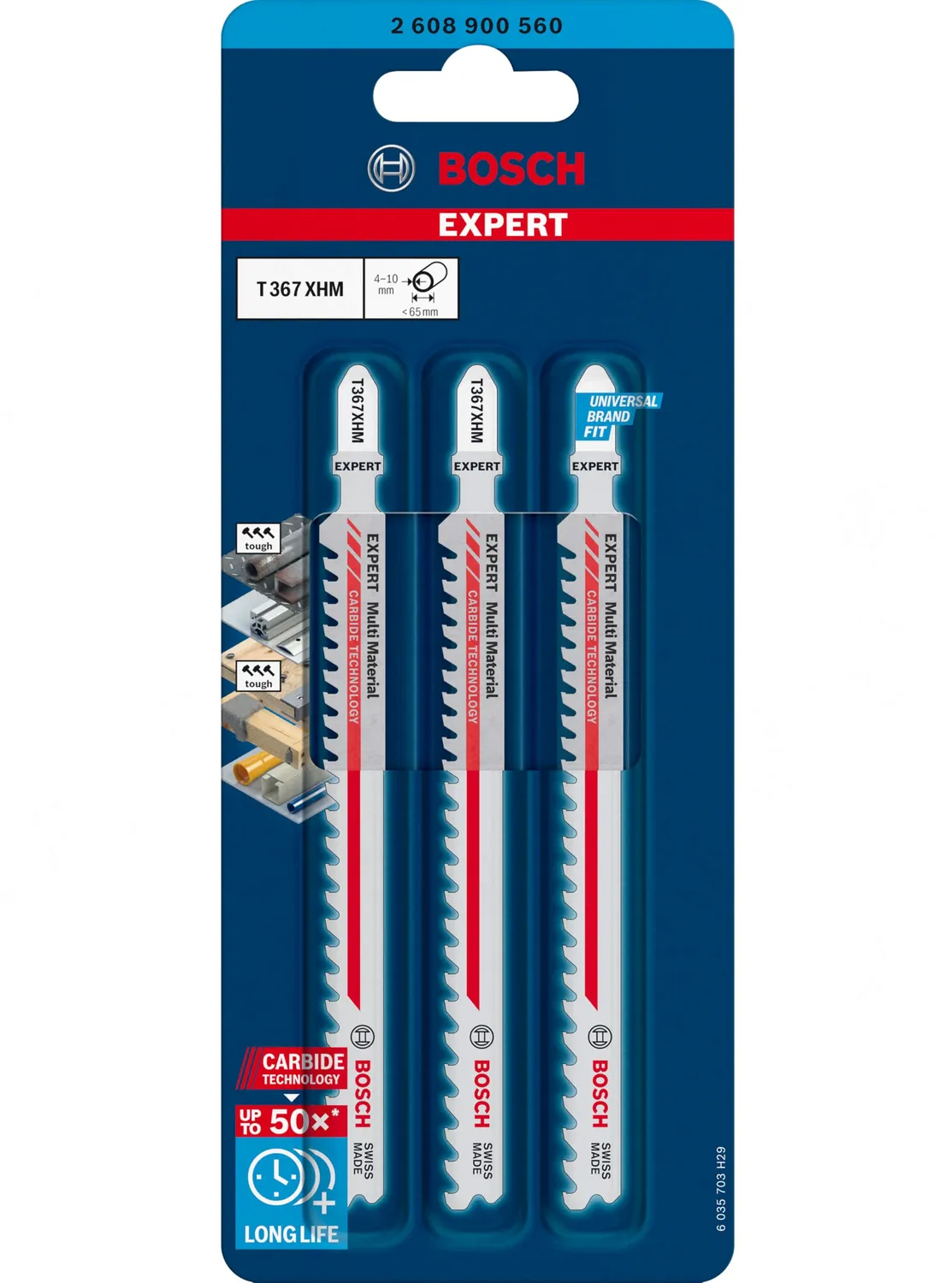 Bosch Expert Multi Material T367XHM lame seghetto 3 pz