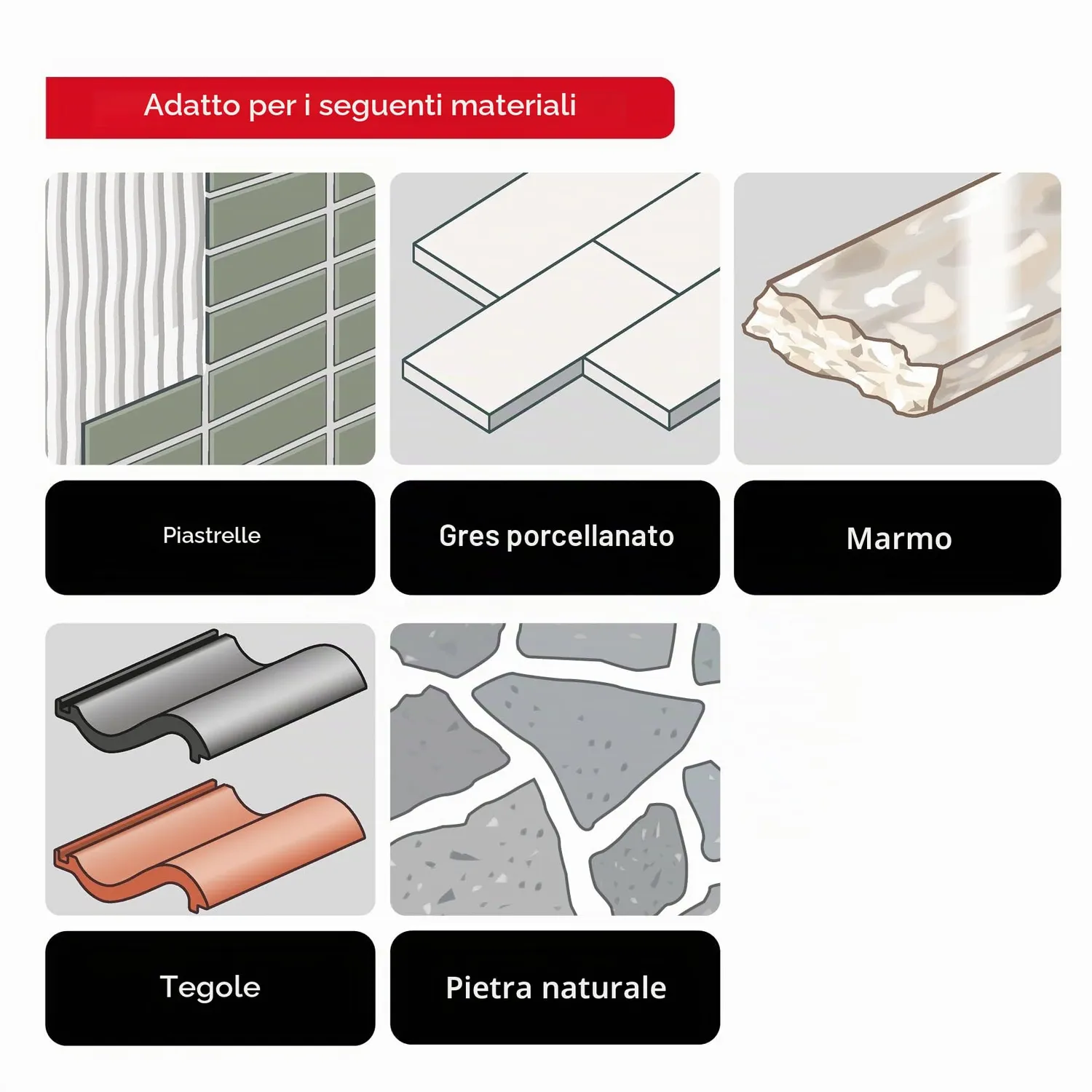 KWB seghe a tazza diamantate 4-12mm set 8 pezzi gres