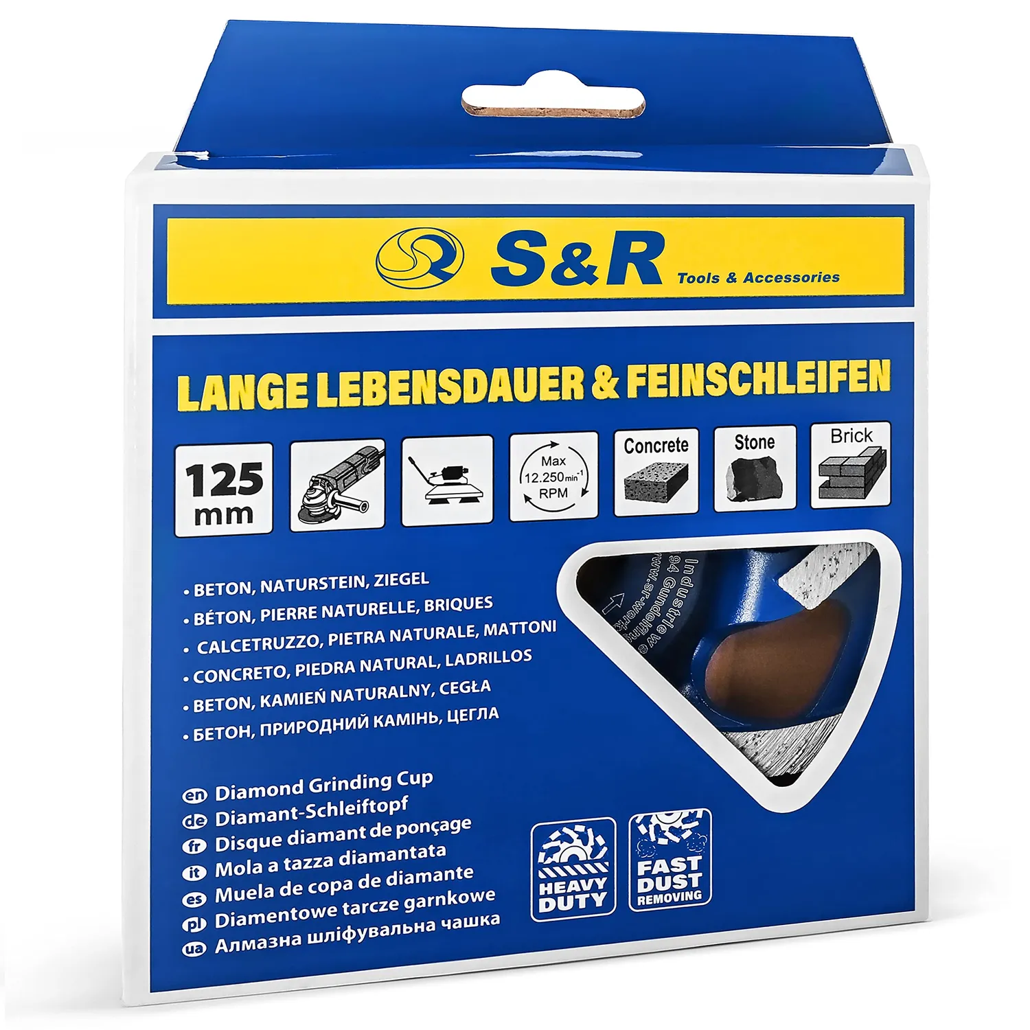 S&R Mola a Tazza Diamantata 125 mm per Cemento