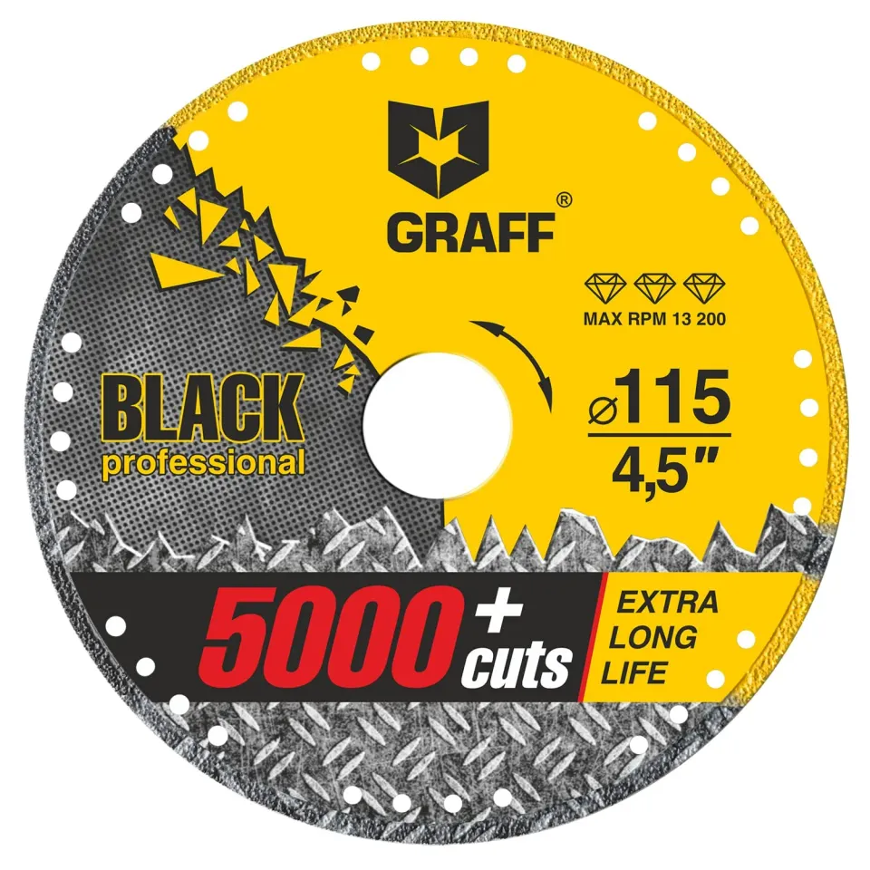 Graff Black disco taglio diamantato metallo 115mm sottile