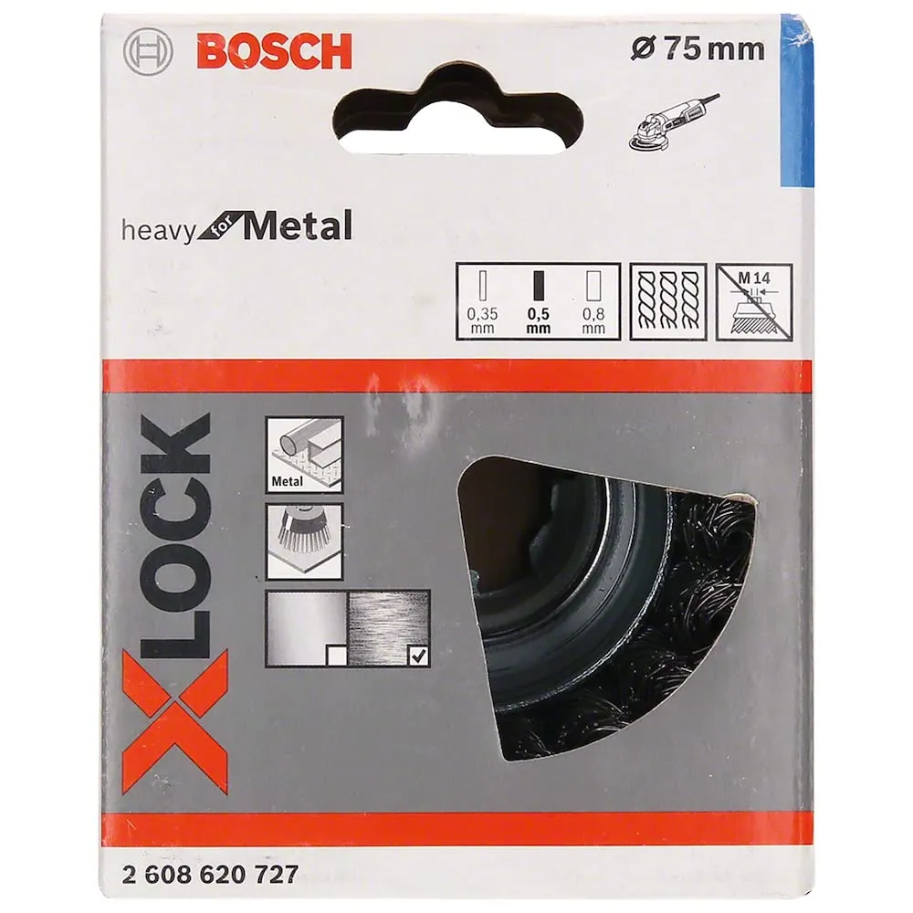 Bosch Expert spazzola a tazza 75x0,5 mm metallo X-Lock