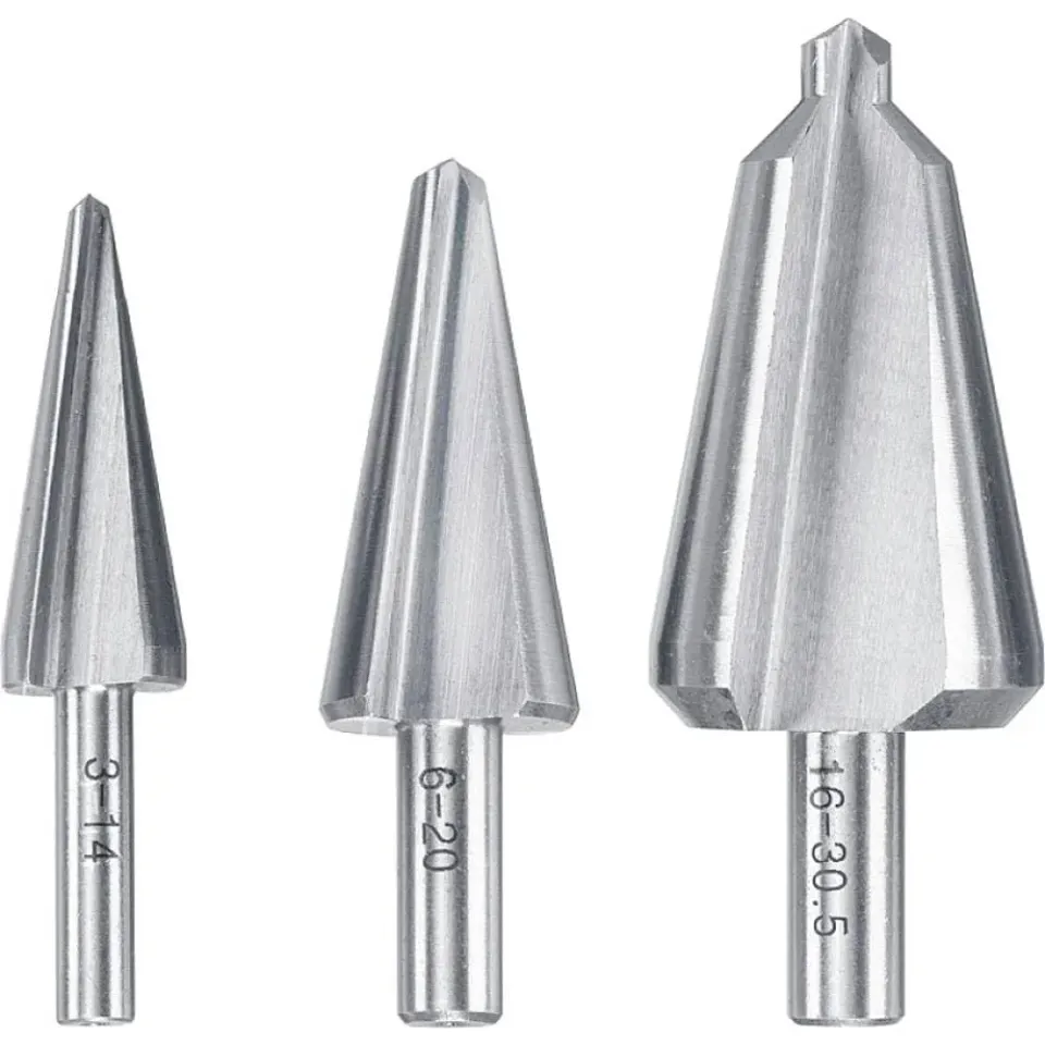 KWB 525090 punte coniche per lamiera HSS 3 pezzi inox 3-30 mm