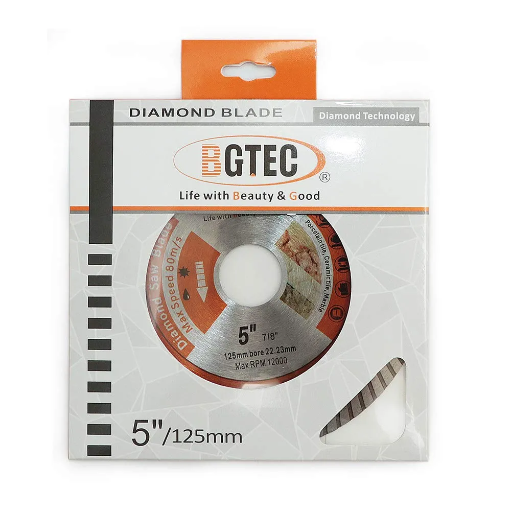 BGTEC disco diamantato turbo 125 mm ceramica granito 1 pezzo