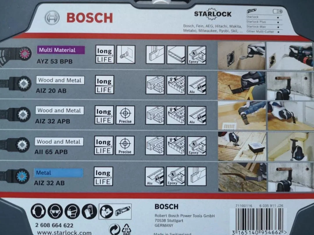 Bosch Expert Starlock set lame multifunzione 6 pz multimateriale