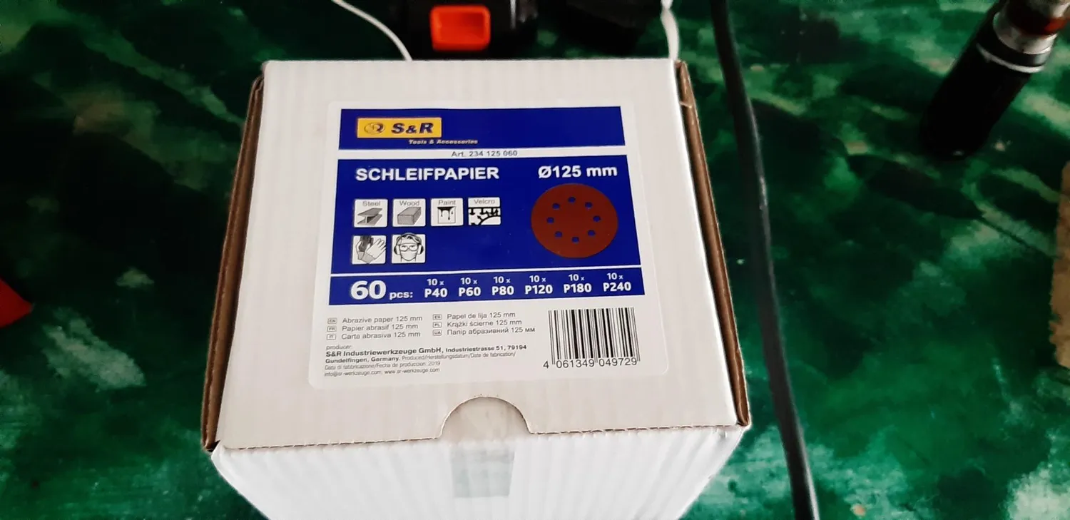 S&R 60 Dischi Abrasivi 125 mm P40-P240 per Orbitale