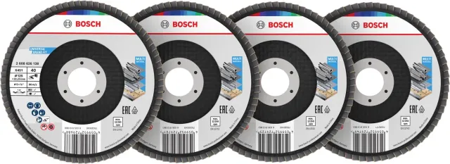 Bosch Expert X451 dischi lamellari 125 mm set 60 pezzi grana assortita