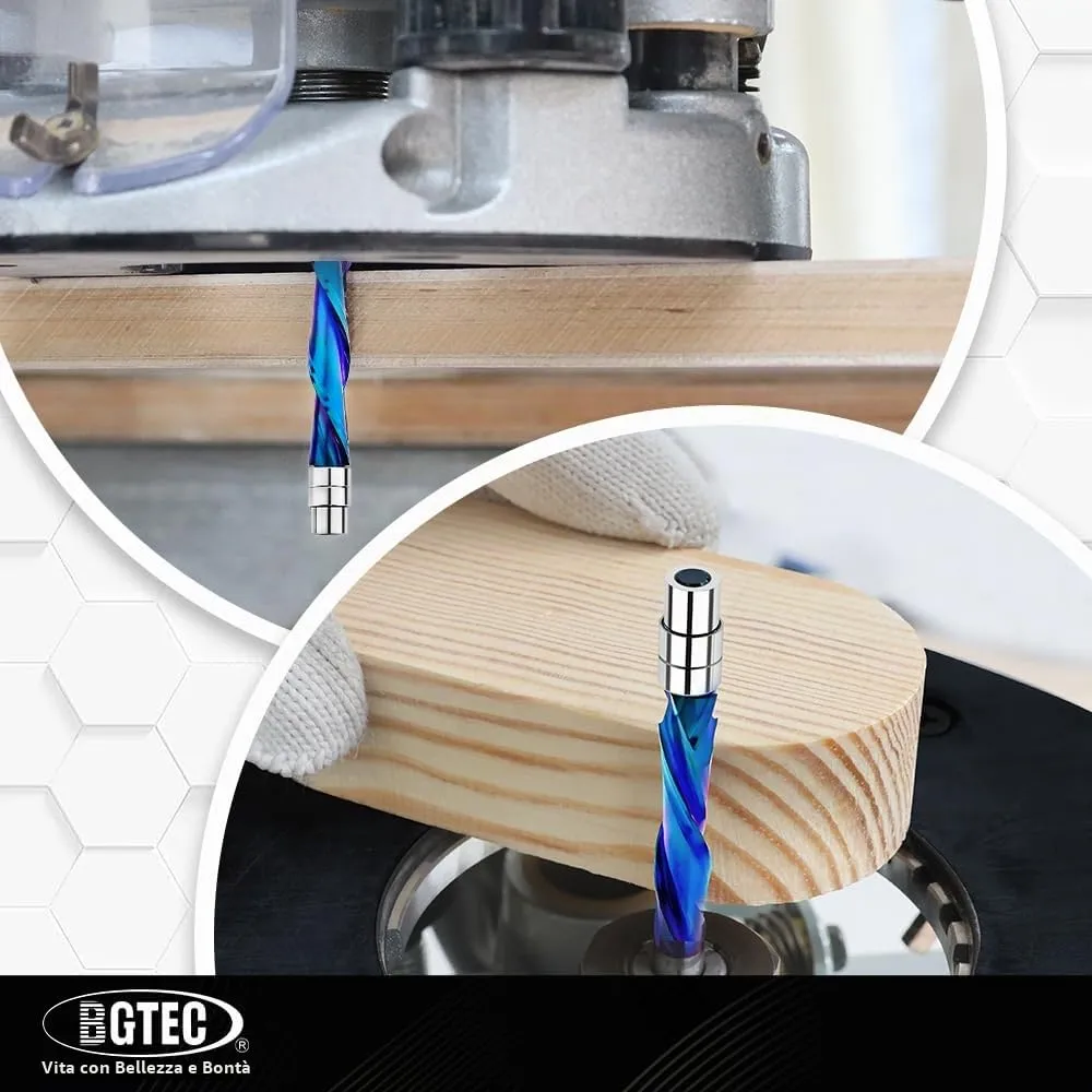 BGTEC fresa a spirale compressione 6 mm metallo duro