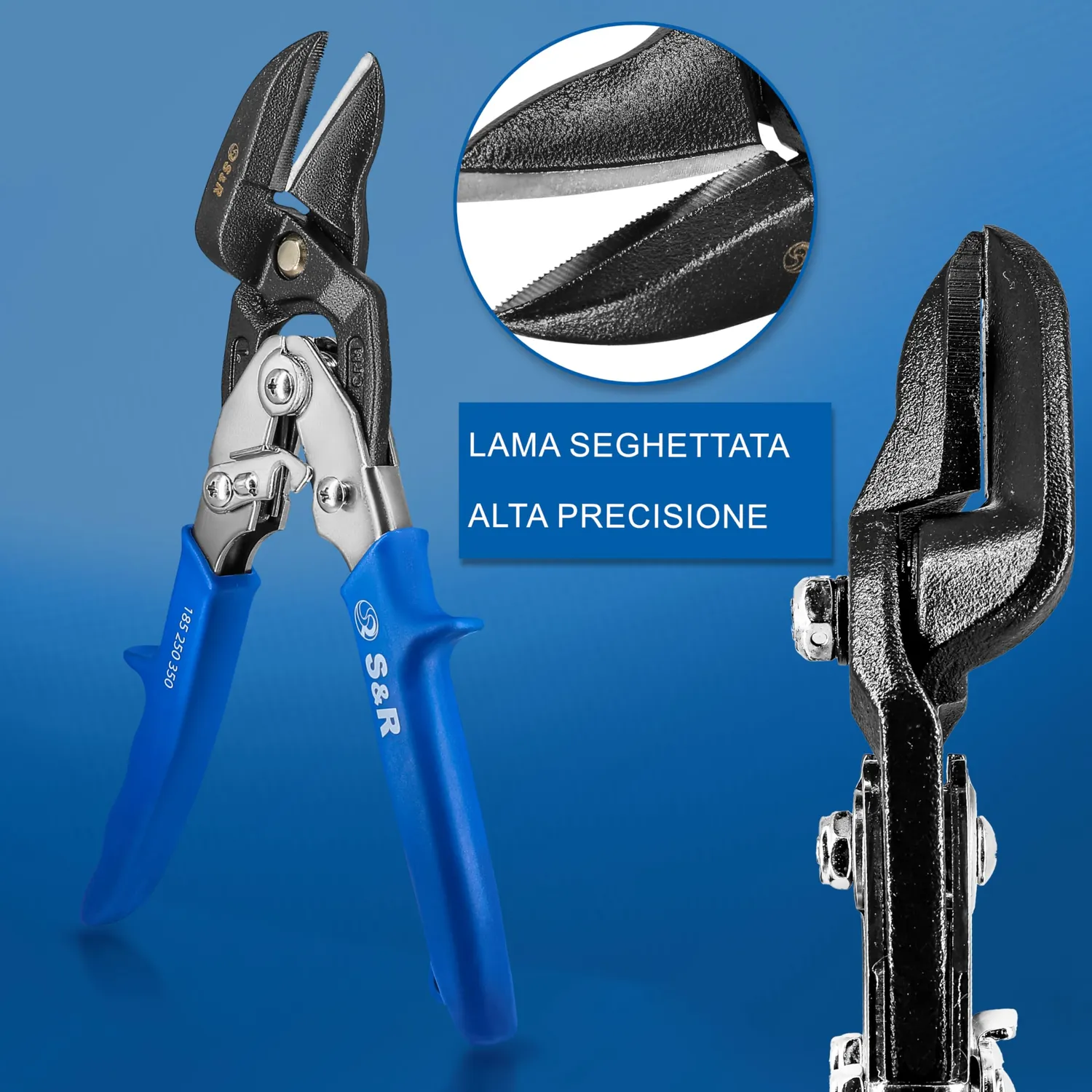 S&R cesoie lamiera taglio sinistra 260 mm Cr-Mo