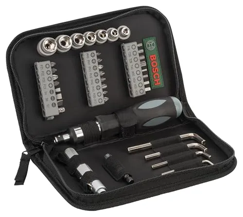 Bosch Astuccio Avvitamento 38 pezzi con Cricchetto
