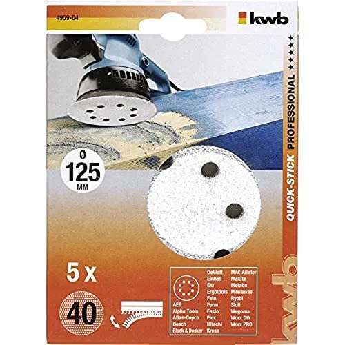 KWB 4959-08 dischi abrasivi 125 mm legno vernice