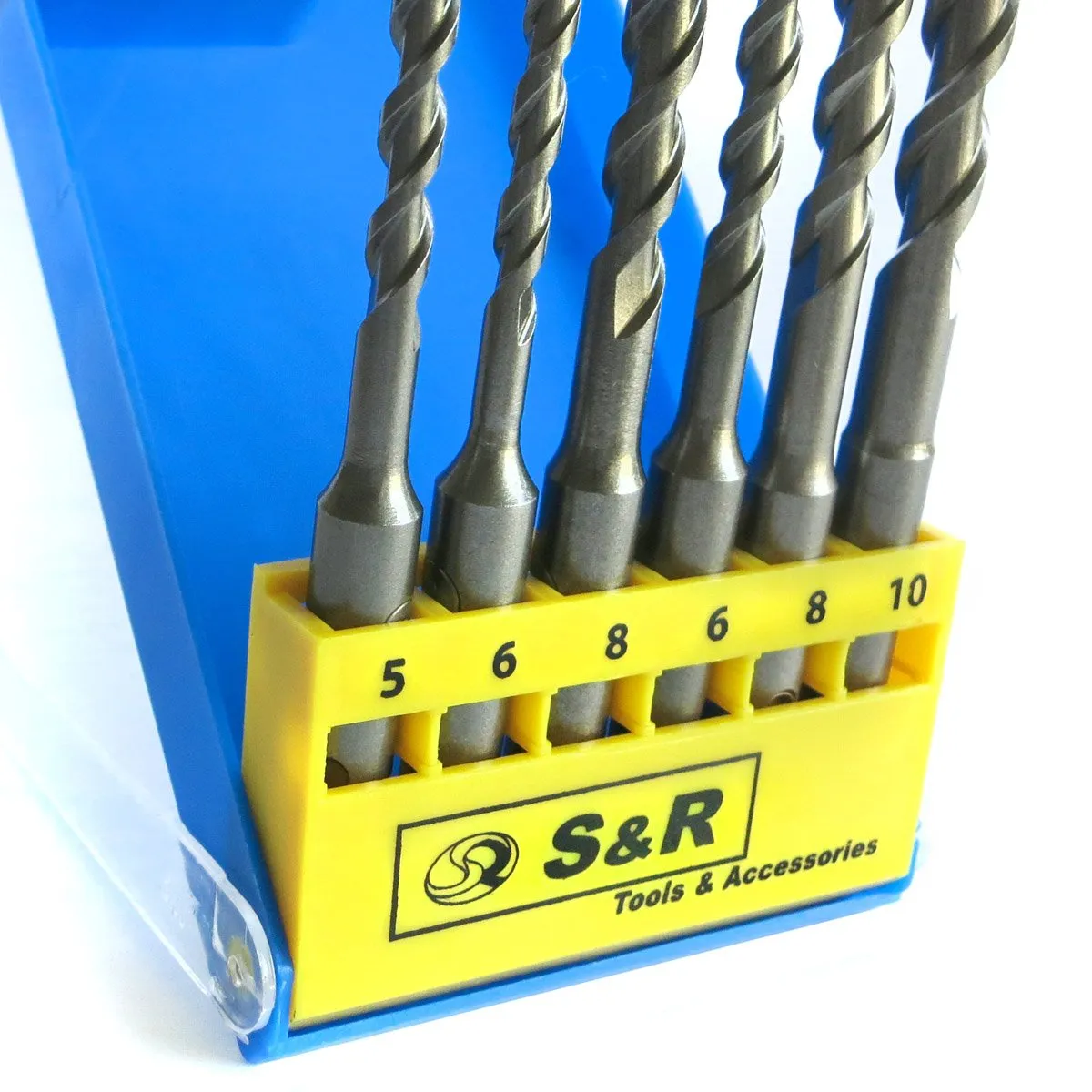 S&R SDS Plus Set 6 Punte Muro 5-10 mm cemento pietra