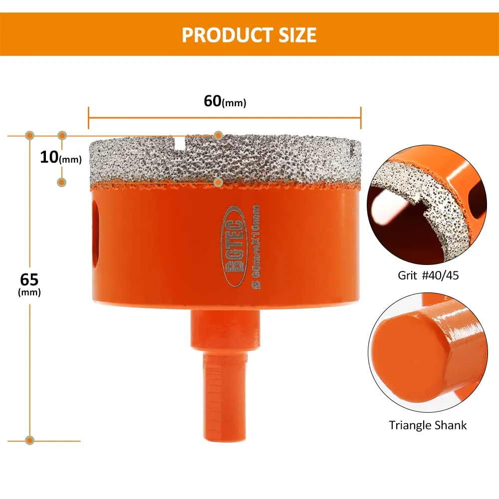 BGTEC fresa diamantata 60 mm gres porcellanato uso a secco