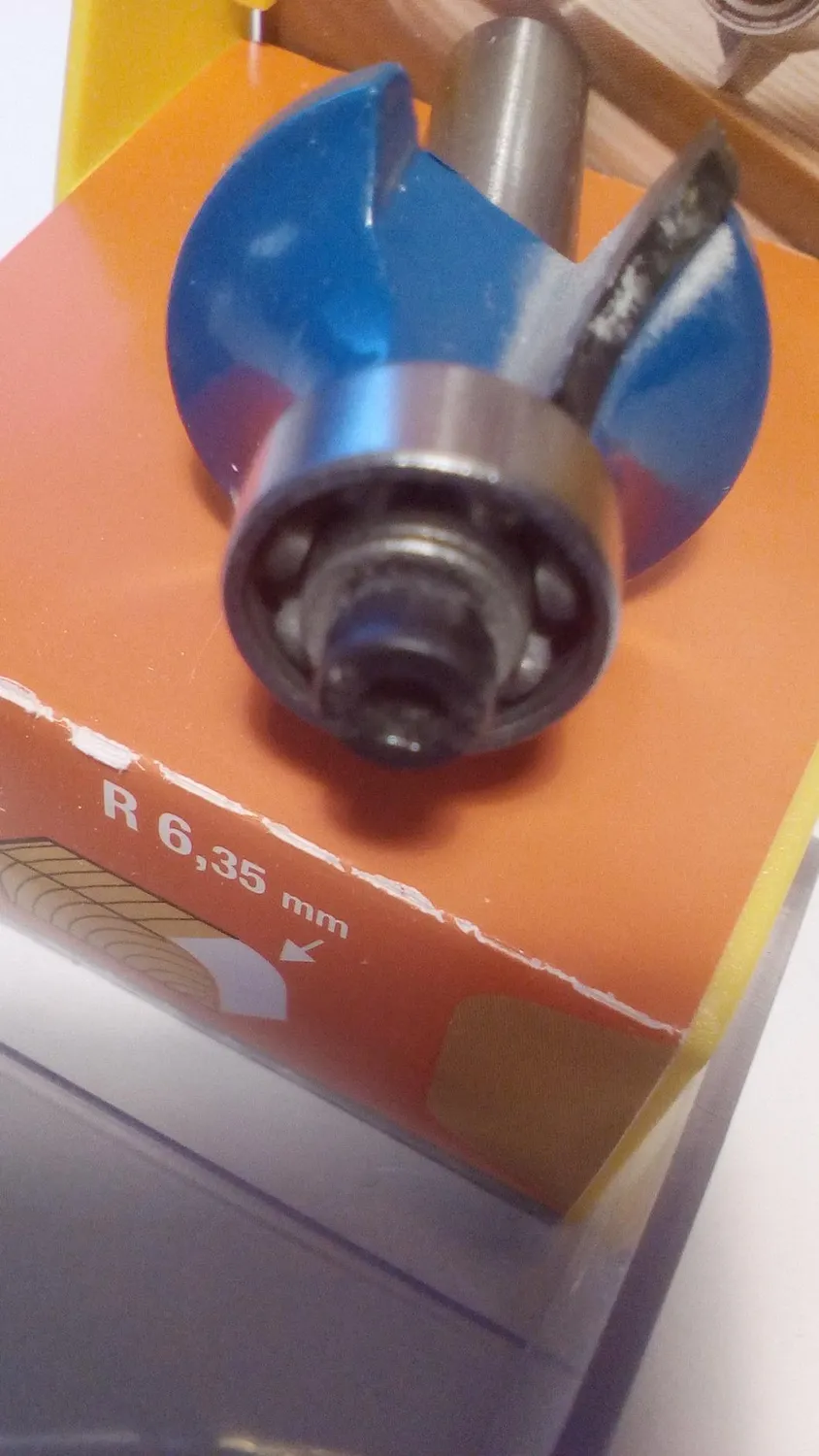 KWB 7566-20 fresa a quarto di tondo legno R6,35 mm