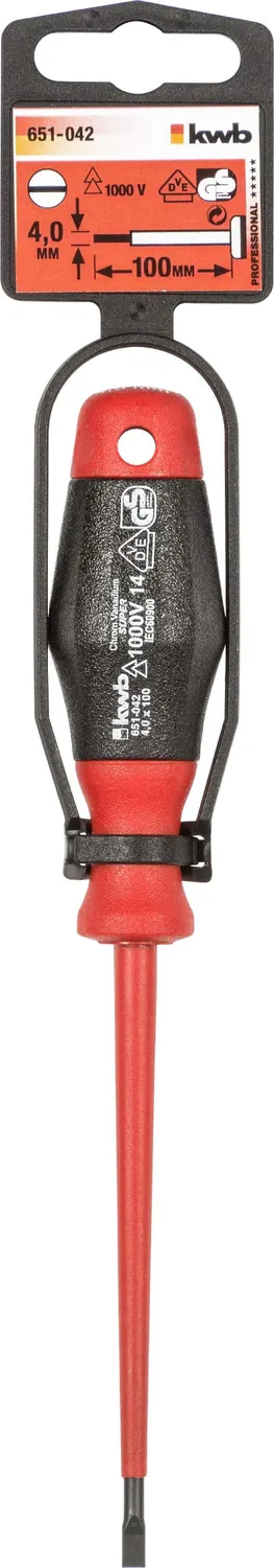 KWB 651-042 cacciavite a taglio 4,0x100 mm VDE 1000V