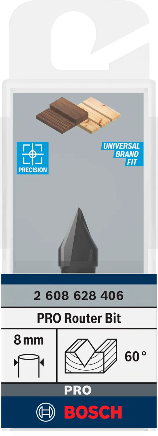 Bosch Expert fresa a V 8x11/60°x14 standard per legno