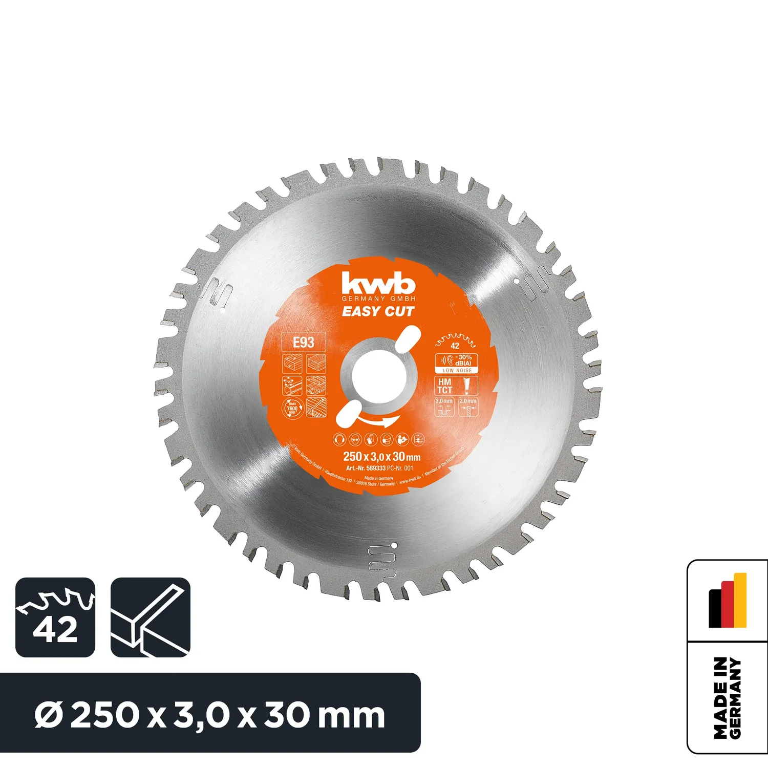KWB 589333 lama circolare metallo duro 250x30 mm