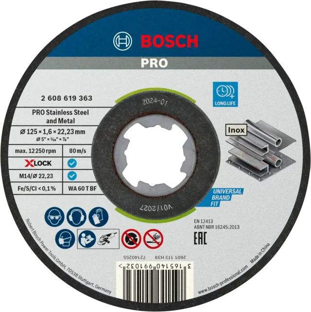 Bosch Expert PRO Stainless disco taglio 125 mm inox 10 pz