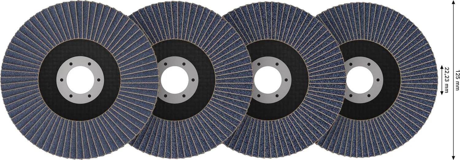 Bosch Expert X451 dischi lamellari 125 mm set 60 pezzi grana assortita