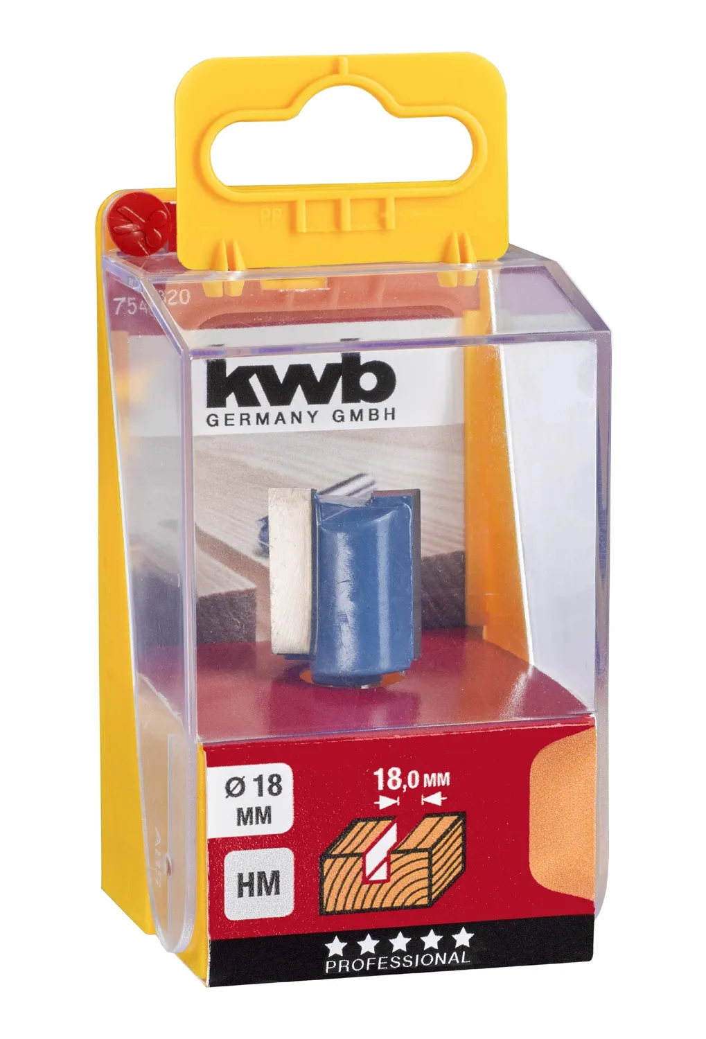 KWB Fresa a Scanalare HM 7543-20 Ø 18 mm gambo 8 mm
