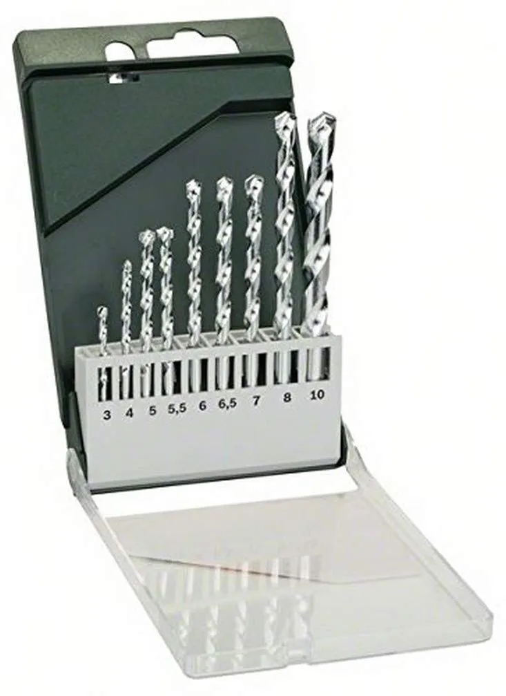 Bosch Set 8 punte muro 3-10 mm per pietra