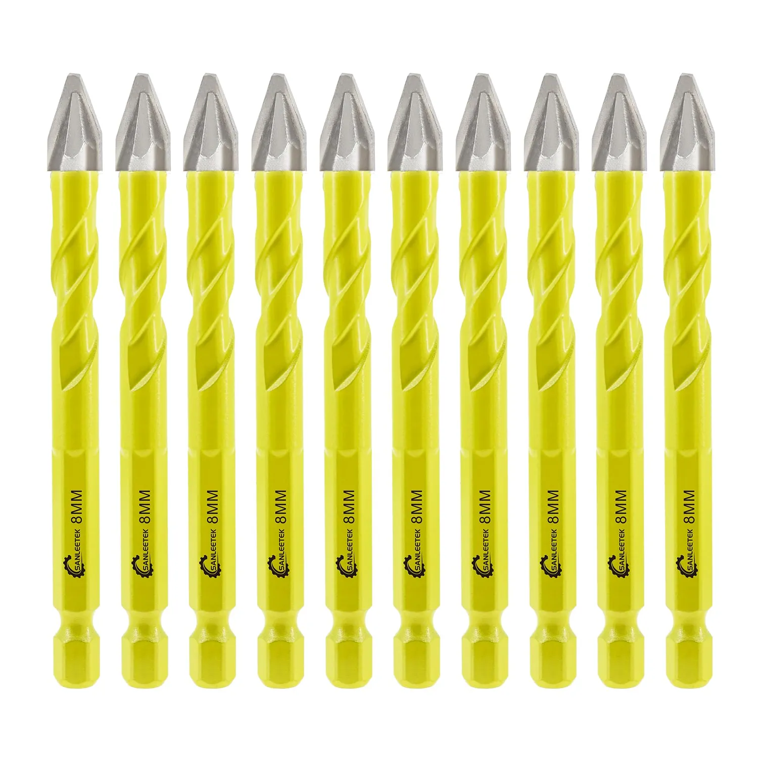 Sanleetek Set 10 Punte Trapano Carburo 5-12 mm Multimateriale